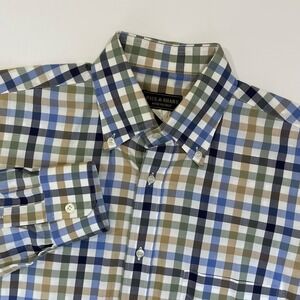 Paul & Shark Shirt Men's Large Long Sleeve Button Down Multicolor Plaid Italy